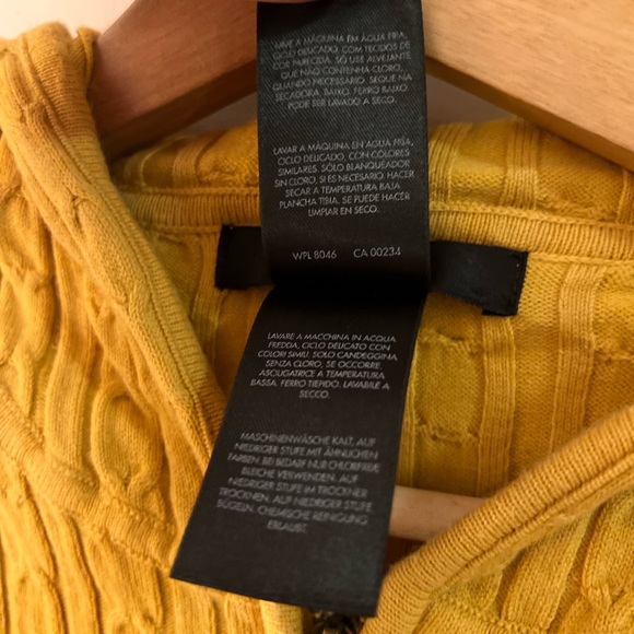 Style & Co Yellow Cable Knit Sweater XL GUC - Picture 7 of 9